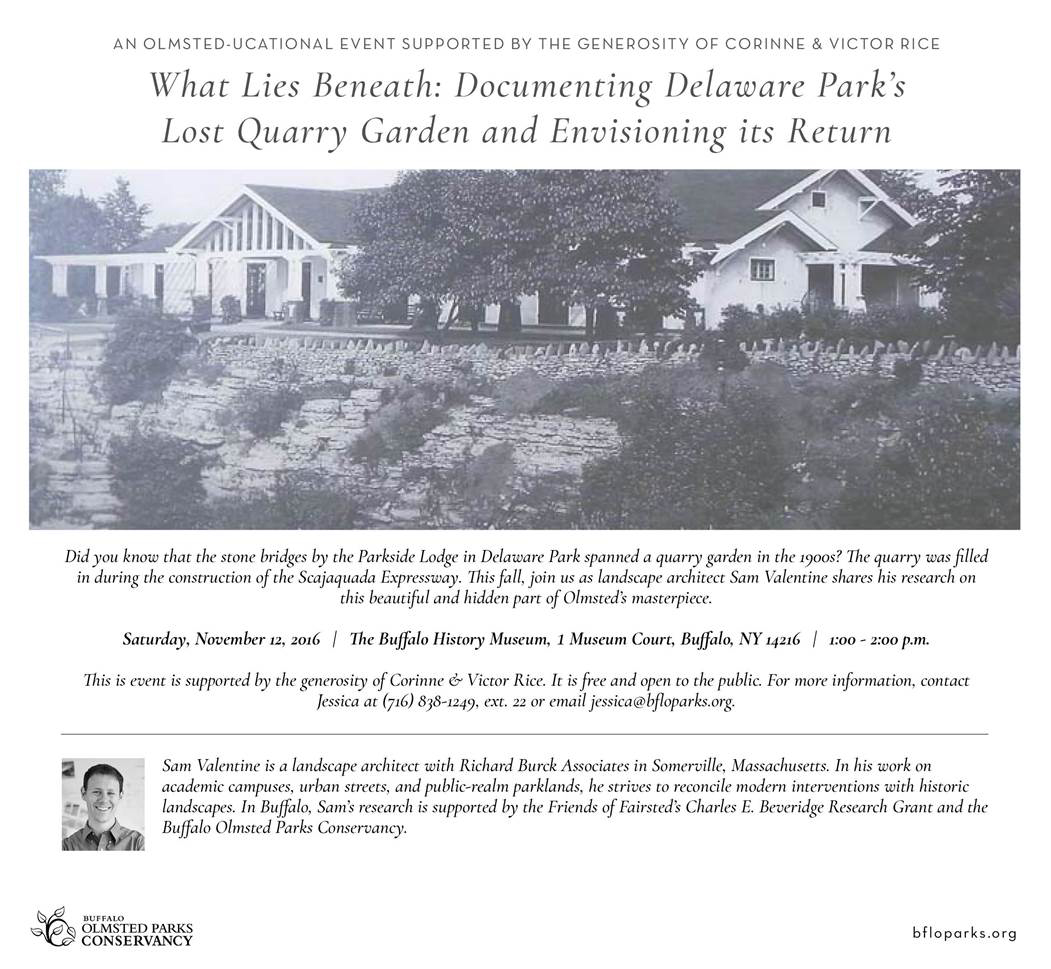 The Future of Delaware Park's Lost Quarry Garden Buffalo Rising