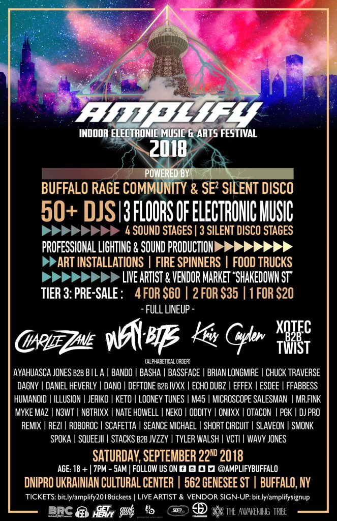 AMPLIFY Electronic Music Festival Over 50 DJs on 7 Stages Buffalo