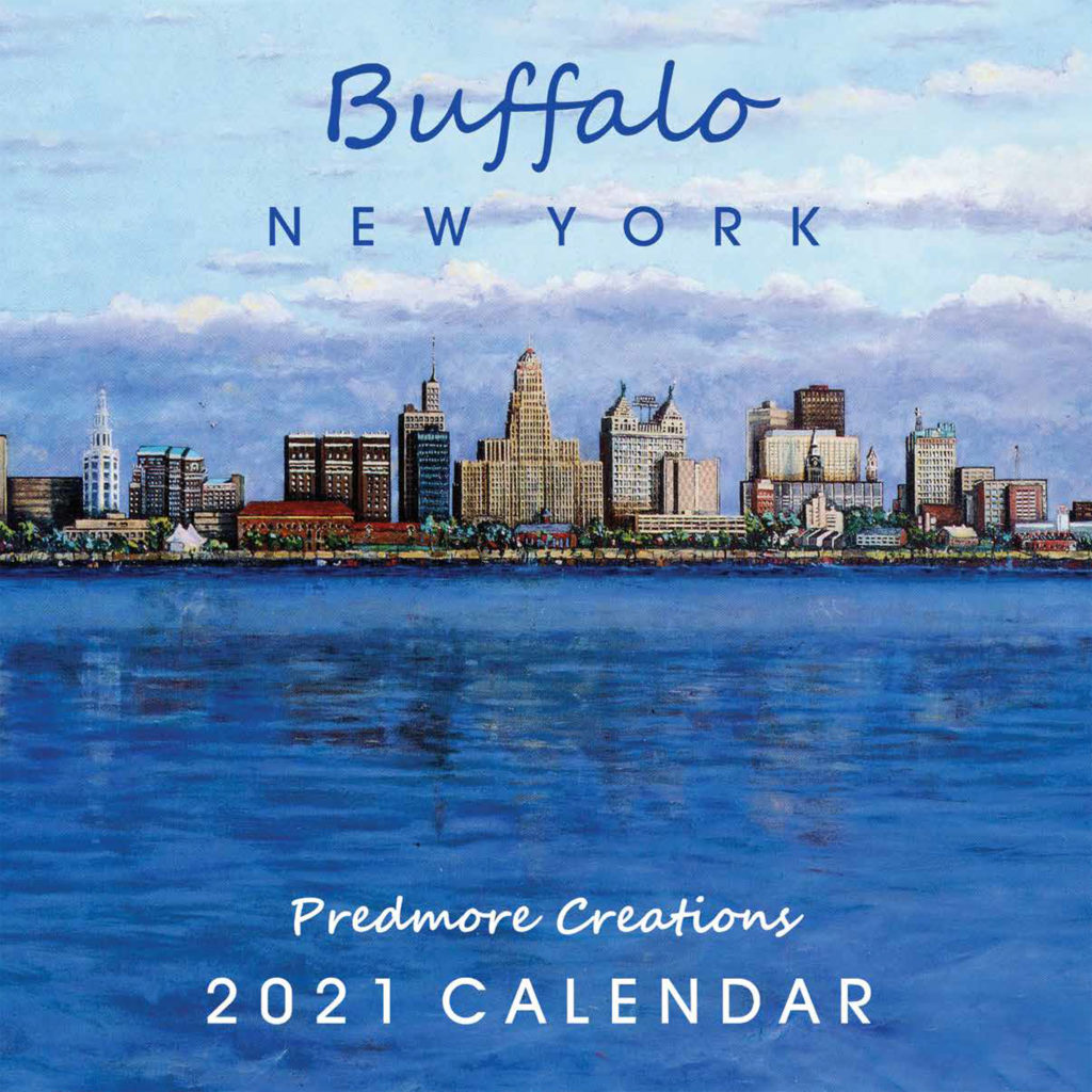 The Predmores create a calendar featuring 25 years of Buffalo paintings