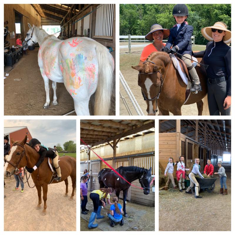 A collage of activities at Hunter's Ridge Summer Camp
